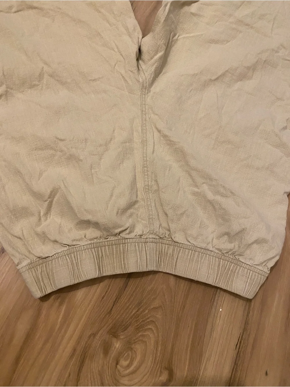 Beige Wide Leg Pants